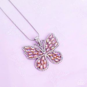 NIP Empire Diamond Iridescent Butterfly Necklace